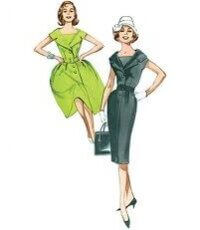 Retro/Vintage 1950s Dress Butterick Pattern 8 - 16