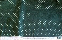 Holly Green + White Dot Cotton Fabric Fat Quarter