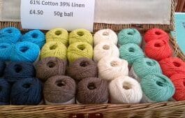 Cotton & Linen Yarn 50g ball Italian - Soft Jade