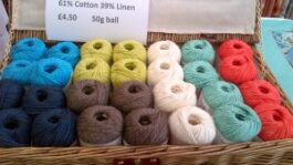 Cotton & Linen Yarn 50g ball Italian - Soft Lime