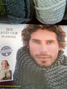Beginners Knitting His & Hers Chunky Scarf Kit, Cream