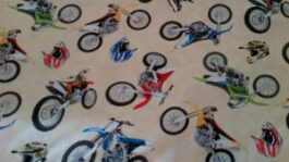 Motorbikes, Scramblers & Helmet Fabric Quilt Cotton Fabric Fat Quarter