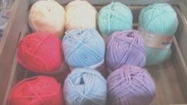 Box 10 x 50g Double Knit Wool, Perfect for Patchwork Blankets, Crochet, Mixed Cols