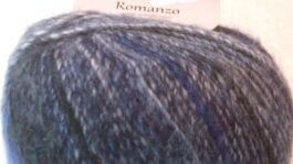 Multi Colour Self Striping Wool, DK 'Romanzo' by Adriafil. Grey/Black