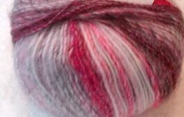 Multi Colour Self Striping Wool, DK 'Romanzo' by Adriafil. Red/Pink