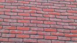 Red Brick Wall Quilt Fabric Pure Cotton