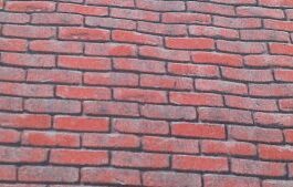 Red Brick Wall Quilt Fabric Pure Cotton