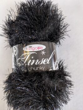 Tinsel Chunky 50g King Cole White Black