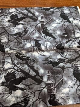 Halloween Quilt Fabric Stone the Crows 100% Cotton from Timeless Treasures