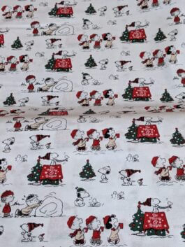 Peanuts, Snoopy & Friends Christmas Pure Cotton Fabric