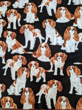 Spaniels Quilt Fabric Fat Quarter 100% Cotton, Timeless Treasures