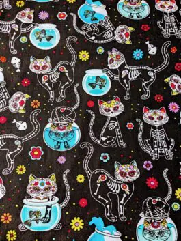 Psychedelic Cats Quilt Fabric Fat Quarter, Timeless Treasures