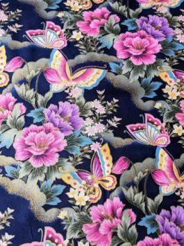Japanese Butterfly 'Fantasy' Cotton Fabric Kona Bay Fat Quarter