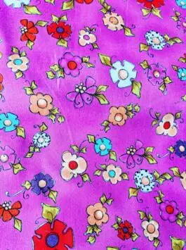 Happy Blooms Hot Pink Cotton Fabric Fat Quarter, Loralie Designs