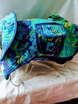 Quilted Dog Coat - Philip Jacobs Blue/Green Floral