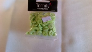 Trimits Craft Buttons Lime Green