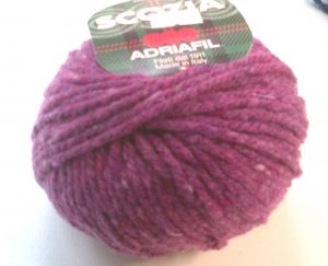 Super Chunky Tweed Flecked Wool Adriafil, 'Scozia' 50g Lilac Heather