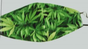 Pure Cotton Muslin Lined Face Masks Funky Fabrics Cannabis